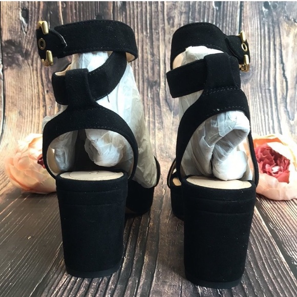 COACH black suede platform sandals 5 🆕 - Picture 5 of 8